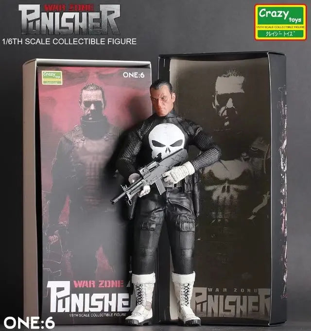 Crazy Toys 1:6 War Zone Punisher Pvc Action Collectible Figure Model Toy 12inch 30cm