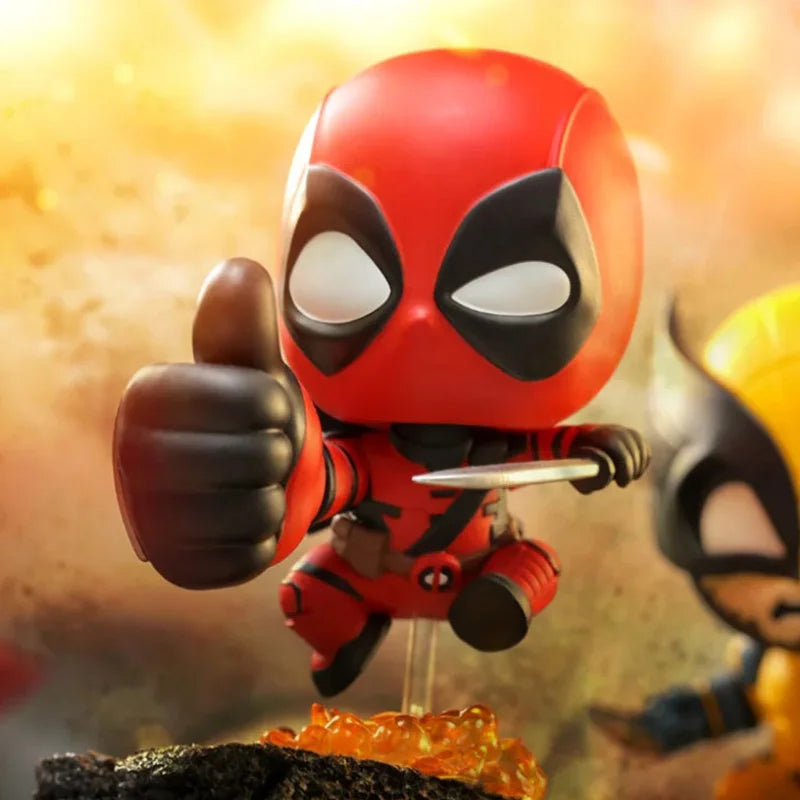 Genuine Hot Toys Marvel Deadpool Wolverine Blind Box Movie Figure Mystery Surprise Box Collectible Model Toys Doll Gift
