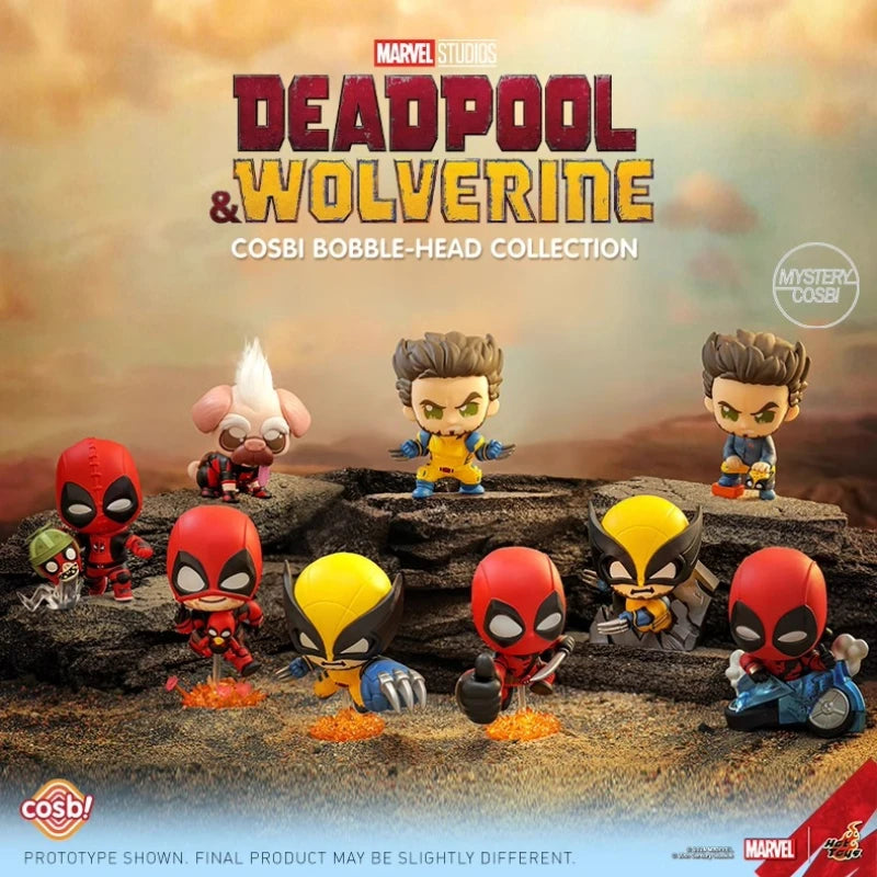 Genuine Hot Toys Marvel Deadpool Wolverine Blind Box Movie Figure Mystery Surprise Box Collectible Model Toys Doll Gift