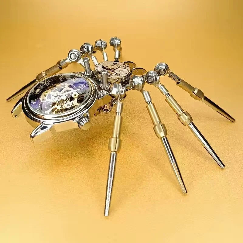 Mechanical spider static model mechanical hollow watch mechanical clock high-end jewelry metal toy finished desktop decoration