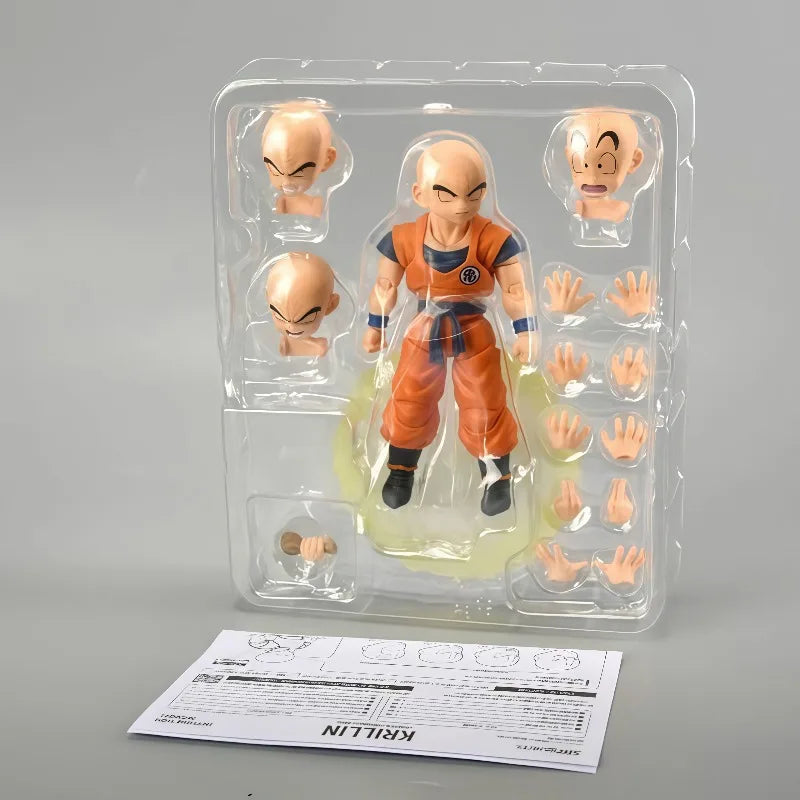 100% Original BANDAI S.H.Figuarts Krillin Destructo Disk DragonBall Z Fully Articulated Anime Collectible Action Figure In Stock
