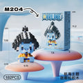 ONE PIECE Sun God Nika Luffy Micro Building Block Chopper Ace Buggy 3D Anime Model Assembly Mini Bricks Figure Toys For Gift