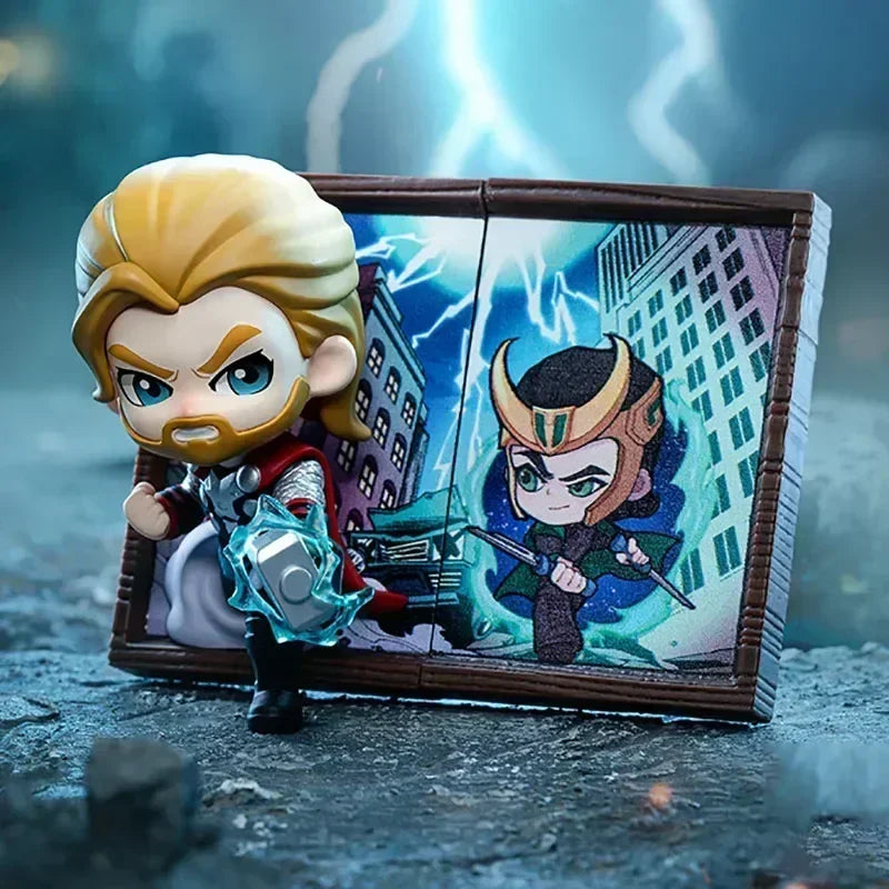 POP MART Marvel Picture Frame Series Blind Box Toys Kawaii Anime Action Figure Caixa Caja Surprise Mystery Box Dolls