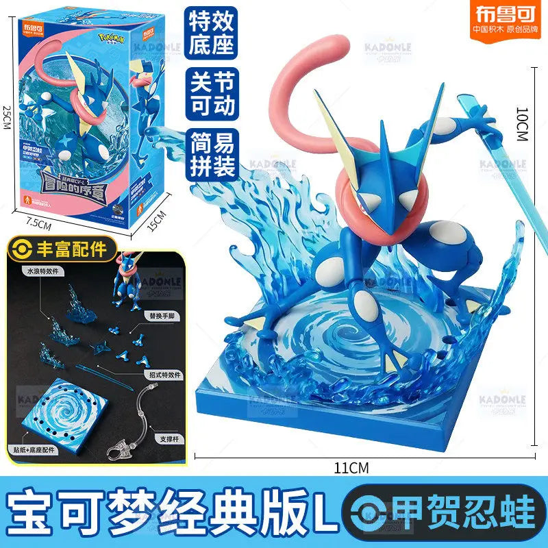 Original Blokees Pokemon Pikachu Eevee Charmander Charizard Greninja Meowscarada Ceruledge Cartoon Characters Building Block Toy