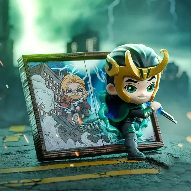 POP MART Marvel Picture Frame Series Blind Box Toys Kawaii Anime Action Figure Caixa Caja Surprise Mystery Box Dolls