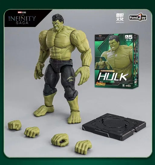 The Avengers Original Fondjoy Iron Man MK50 Iron Spider Thor Thanos Hulk Action Figure Model Movable Figurine Collection Kid Toy