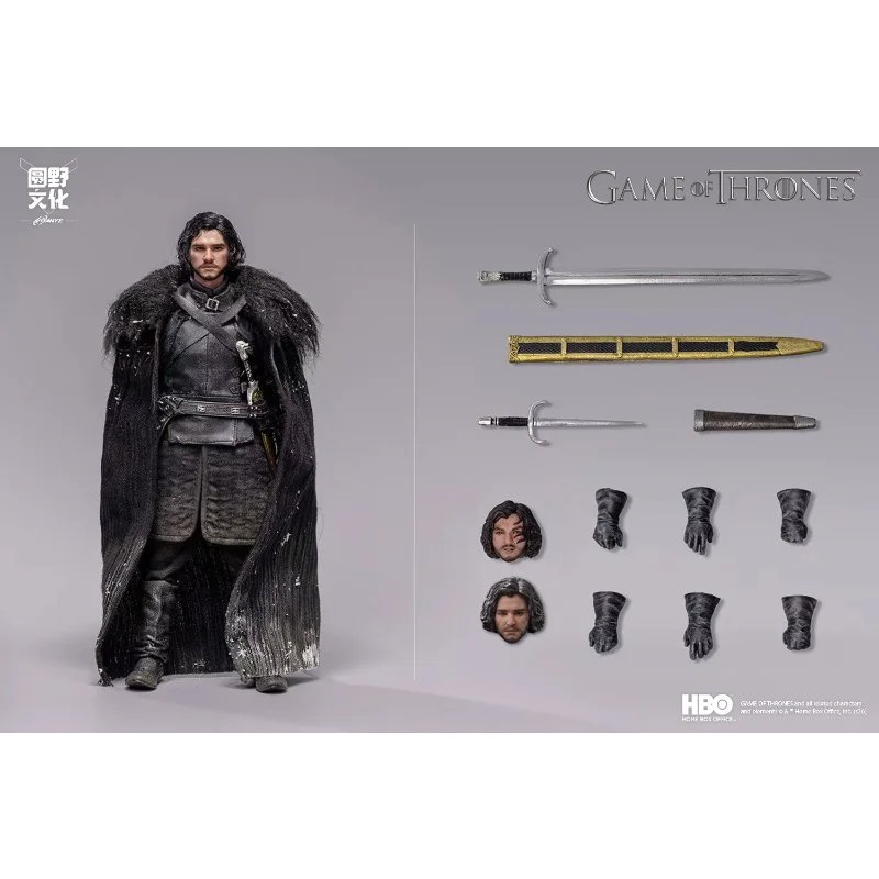 Pre-sale New Round Wild Culture Game of Thrones Jon Snow 1/12 Cloth Outfit Action Figure Display Collectible Gift