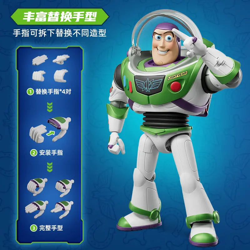 BLOKEES Toy Story Toys Buzz Lightyear Action Figure Assembly Model Kit With LED Champion Class Doll Ornament Toys Gift