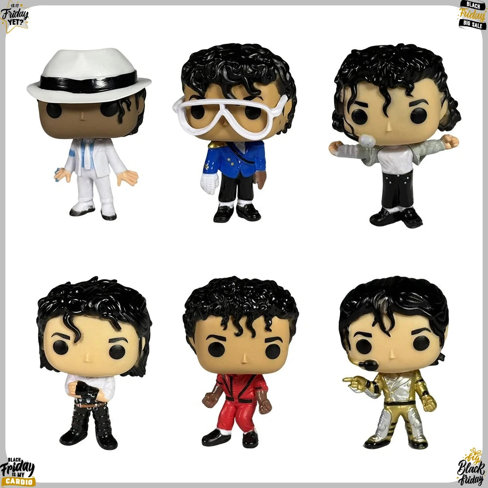 2026 New 6 Styles Michael Jackson Classic Dance Figure Cute Vinyl Model Toys Collectible Gifts For Men And Women