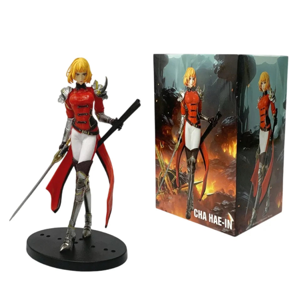21cm Solo Level Up Shadow Monarch Anime Figure Cha Hae-In Action Figure Q Version Igris/Beru Figurine PVC Collection Toys Gift