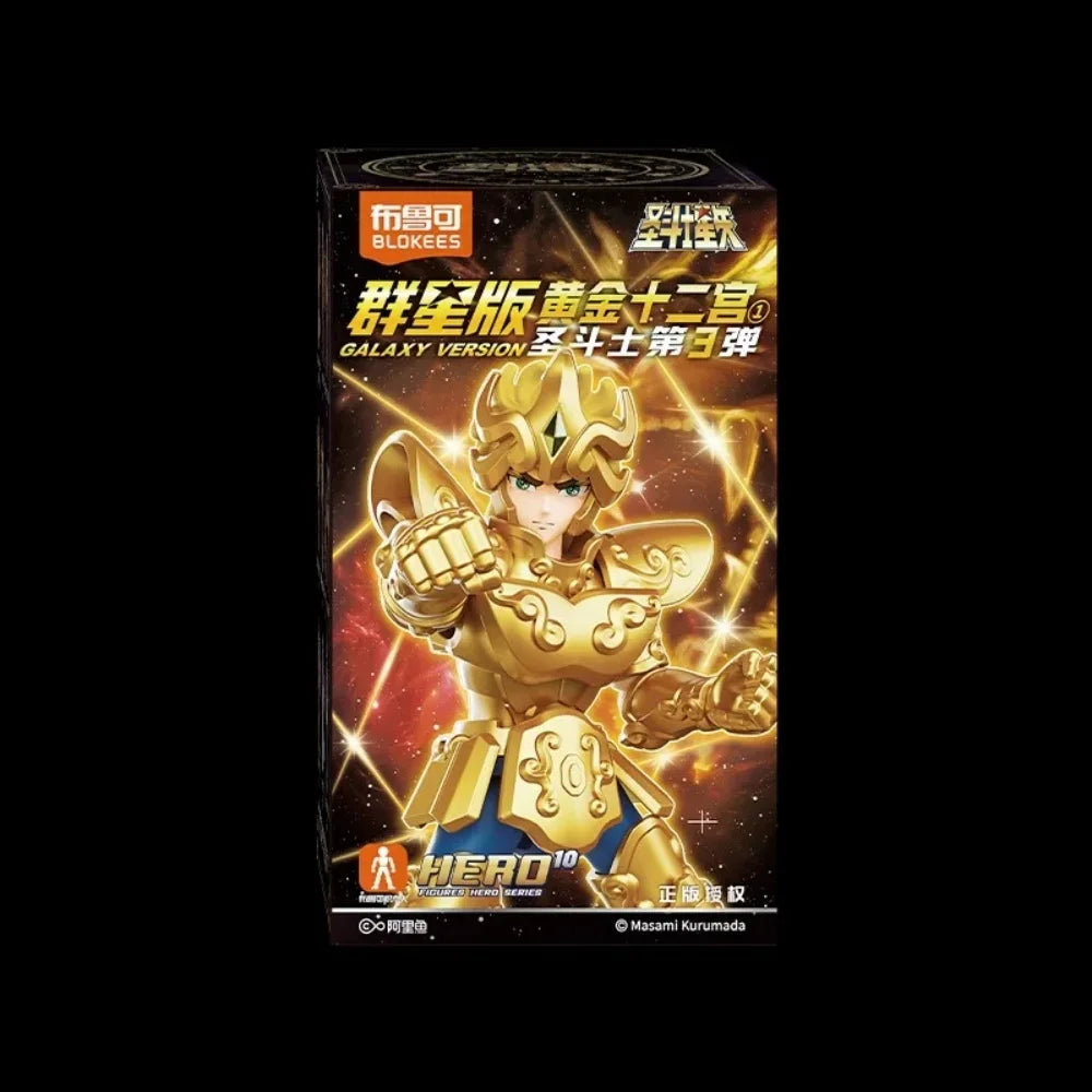 Blokees Saint Seiya Galaxy V3 Blind Box - Action Figure Toy Assembly Model Kit Featuring Saori Kido Athena Shiryu Mu Death Mask