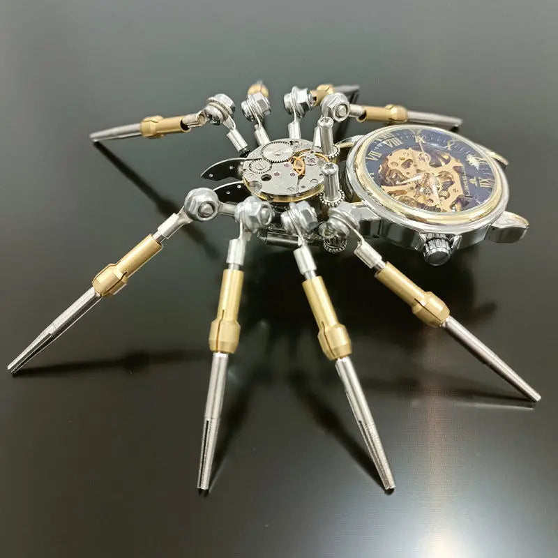 Mechanical spider static model mechanical hollow watch mechanical clock high-end jewelry metal toy finished desktop decoration