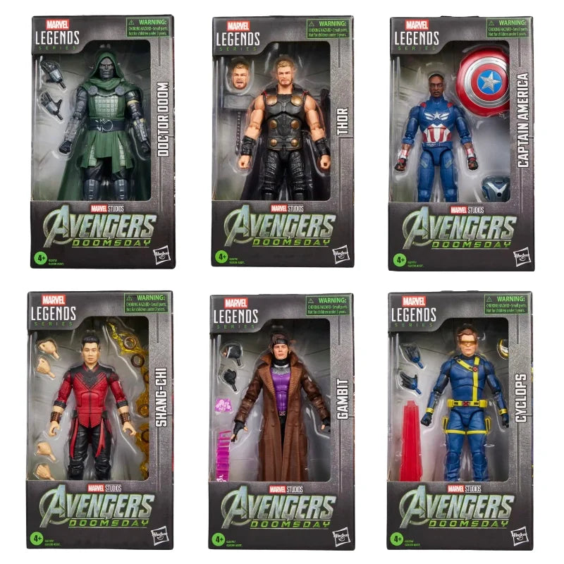 Hasbro Marvel Legends Avengers 5 Doom Wave Action Figures Doctor Doom Cyclops Gambit Magneto Thor Highly Articulated Doll Toy