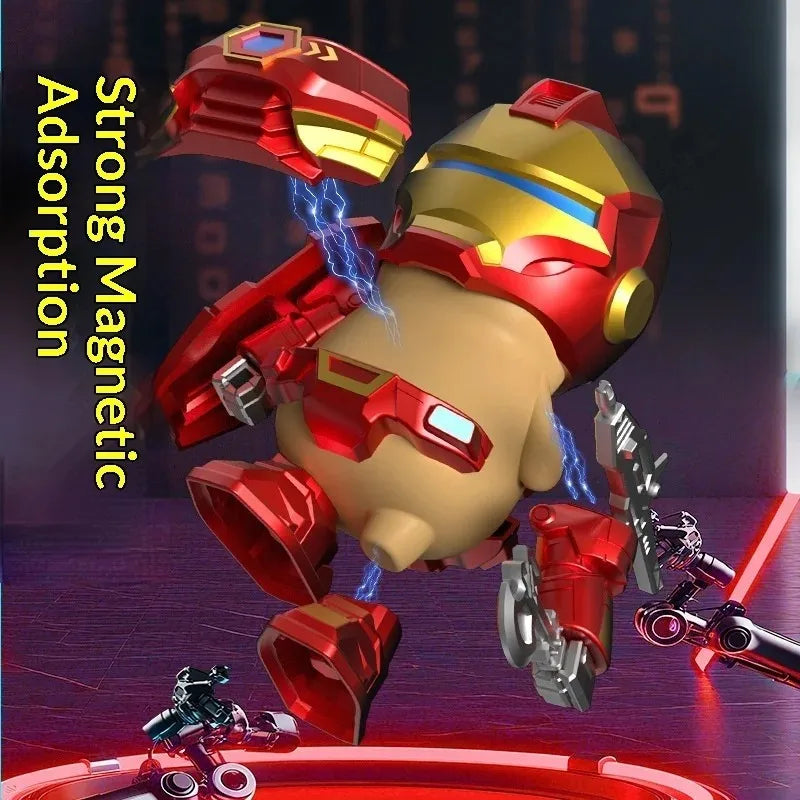 Original Magnetic Mechanical Capybara Robot Cartoon Action Figure Toys Articulated Action Figure Detachable Weapons Gift