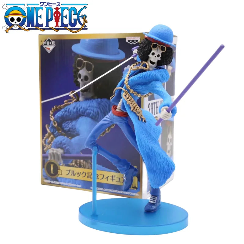 20cm One Piece Figures 20 Anniversary Brook Figurine Pvc Statue Model Doll Collectible Room Decoration Gifts
