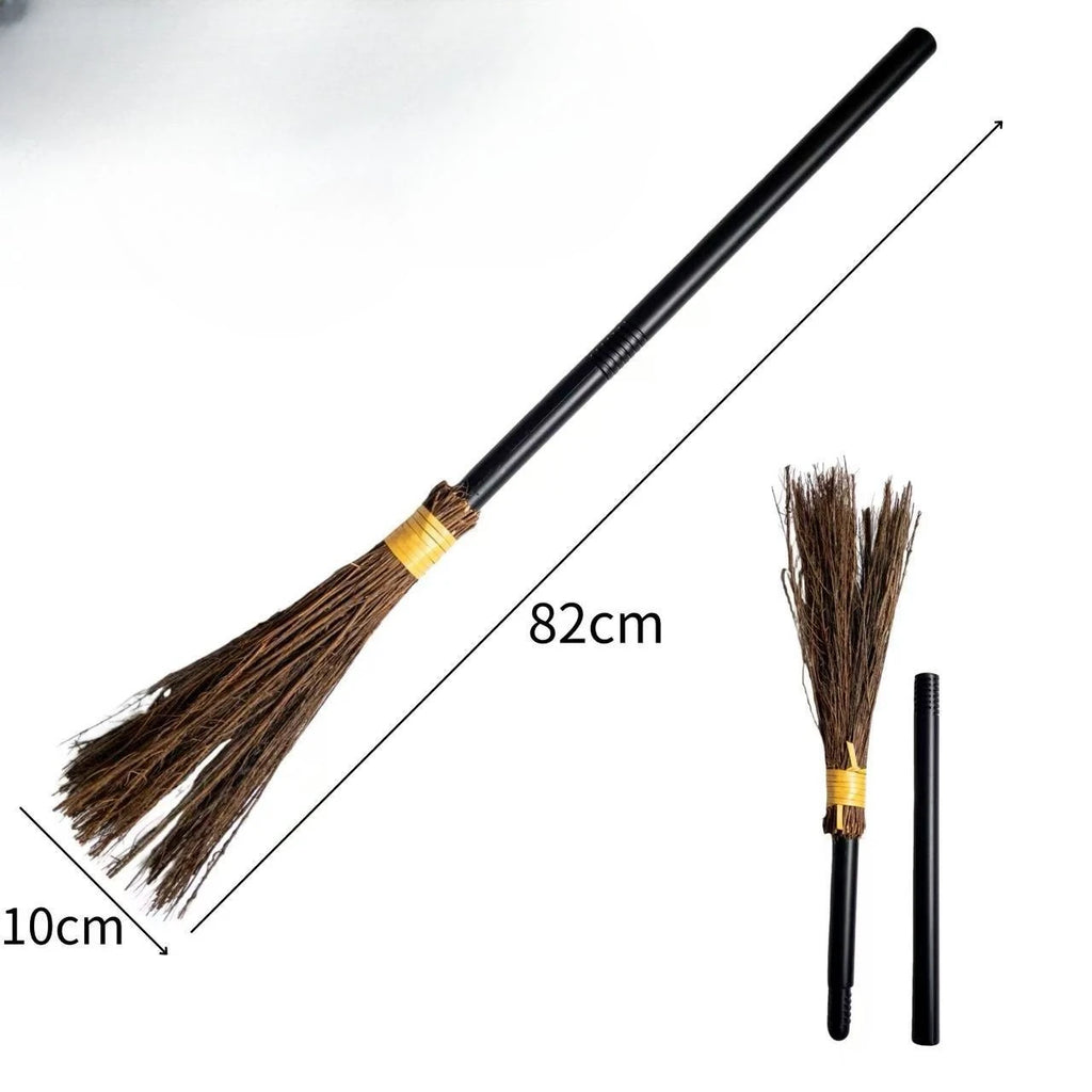 Halloween Witch Bend Broom Props Makeup Decoration Handmade with  Environmentally Friendly Materials