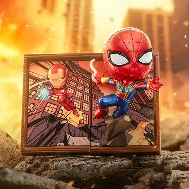 POP MART Marvel Picture Frame Series Blind Box Toys Kawaii Anime Action Figure Caixa Caja Surprise Mystery Box Dolls