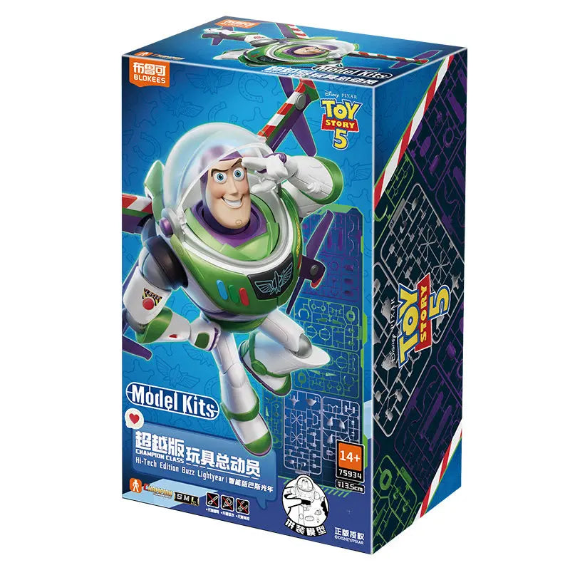 BLOKEES Toy Story Toys Buzz Lightyear Action Figure Assembly Model Kit With LED Champion Class Doll Ornament Toys Gift