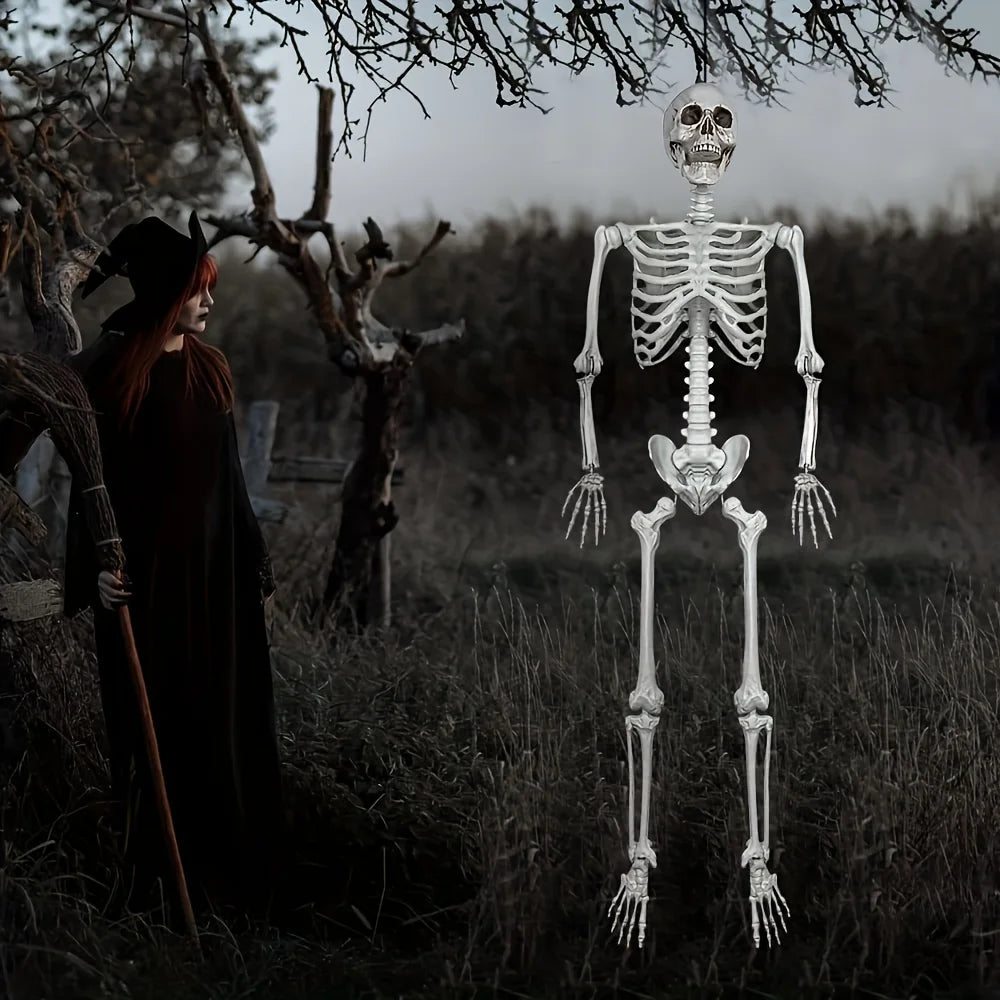 1pc Halloween Decoration Fake Skeleton Sculpture For Halloween Decor, Home Decor, Garden Decor, Haunted House