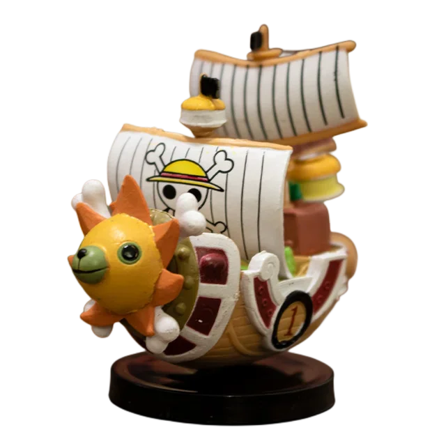 One Piece 7cm Anime Ship Figure Luffy Model Toy Super Cute Mini Boat THOUSANDSUNNY Going Merry Assembled Model Action Figure
