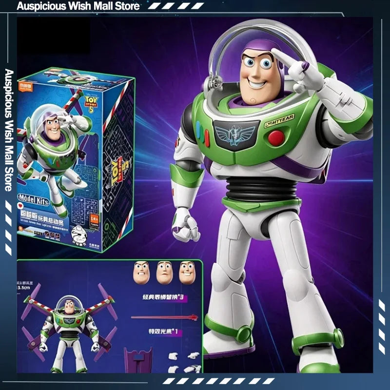 BLOKEES Toy Story Toys Buzz Lightyear Action Figure Assembly Model Kit With LED Champion Class Doll Ornament Toys Gift