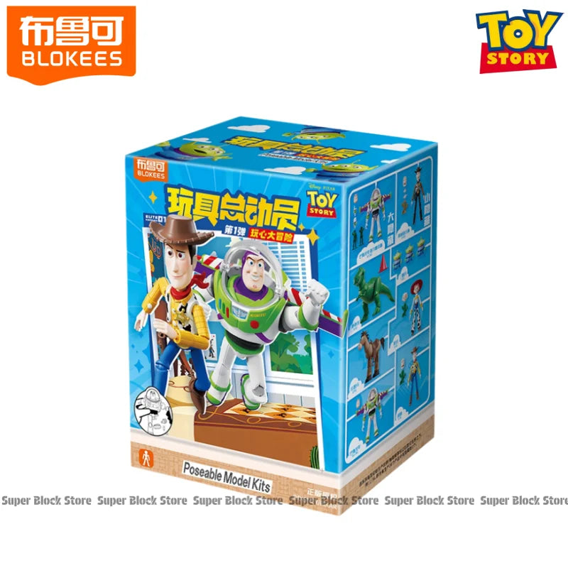 Blokees Toy Story Action Figure Model Kit Woody Buzz Lightyear Jessie Rex Aliens Movable Assembly  Cartoon Collectible Toy Gift