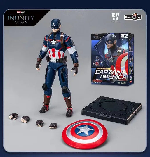 The Avengers Original Fondjoy Iron Man MK50 Iron Spider Thor Thanos Hulk Action Figure Model Movable Figurine Collection Kid Toy