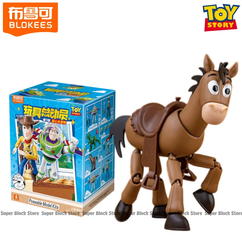 Blokees Toy Story Action Figure Model Kit Woody Buzz Lightyear Jessie Rex Aliens Movable Assembly  Cartoon Collectible Toy Gift