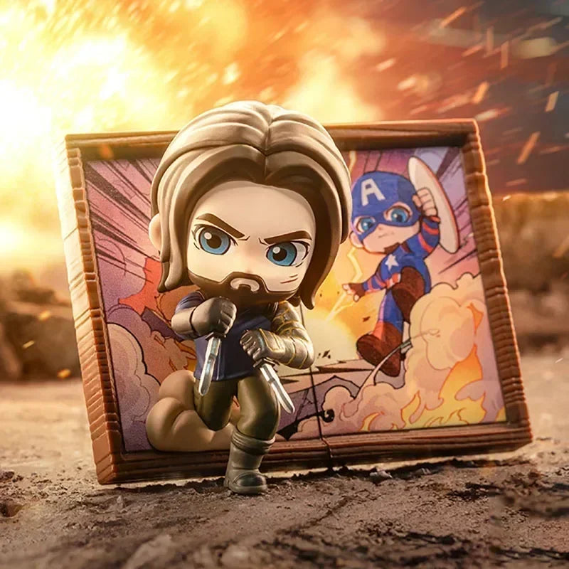 POP MART Marvel Picture Frame Series Blind Box Toys Kawaii Anime Action Figure Caixa Caja Surprise Mystery Box Dolls