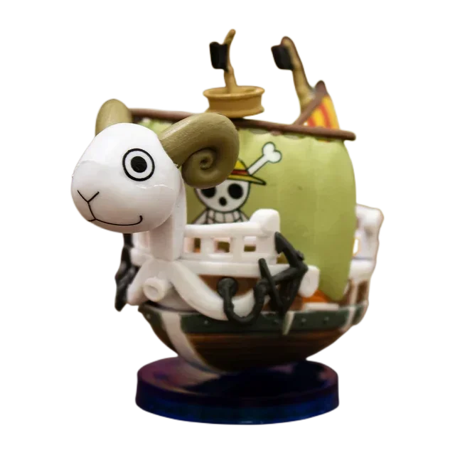 One Piece 7cm Anime Ship Figure Luffy Model Toy Super Cute Mini Boat THOUSANDSUNNY Going Merry Assembled Model Action Figure