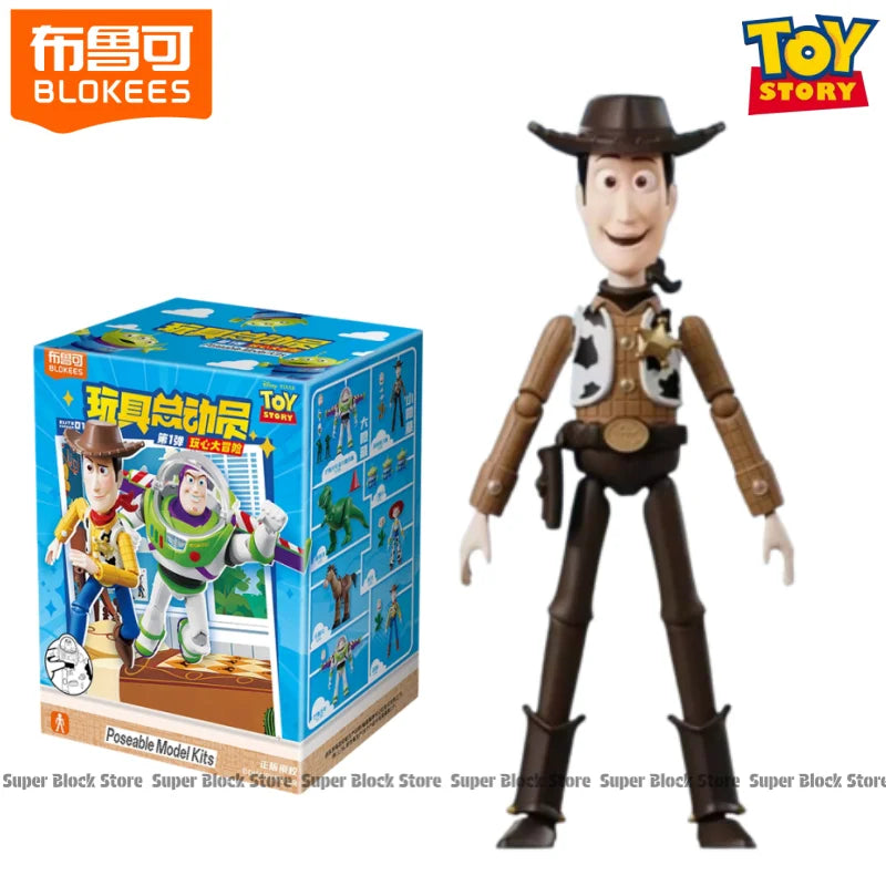 Blokees Toy Story Action Figure Model Kit Woody Buzz Lightyear Jessie Rex Aliens Movable Assembly  Cartoon Collectible Toy Gift