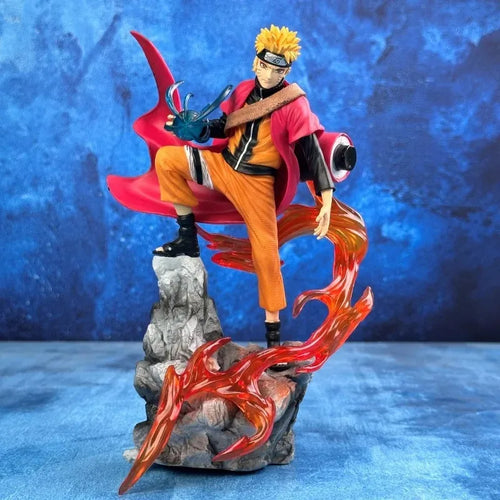 **23cm Naruto Anime Figure Uzumaki Naruto Uchiha Sasuke Action Model Pvc Statue Desktop Ornament Collection Toys Gift