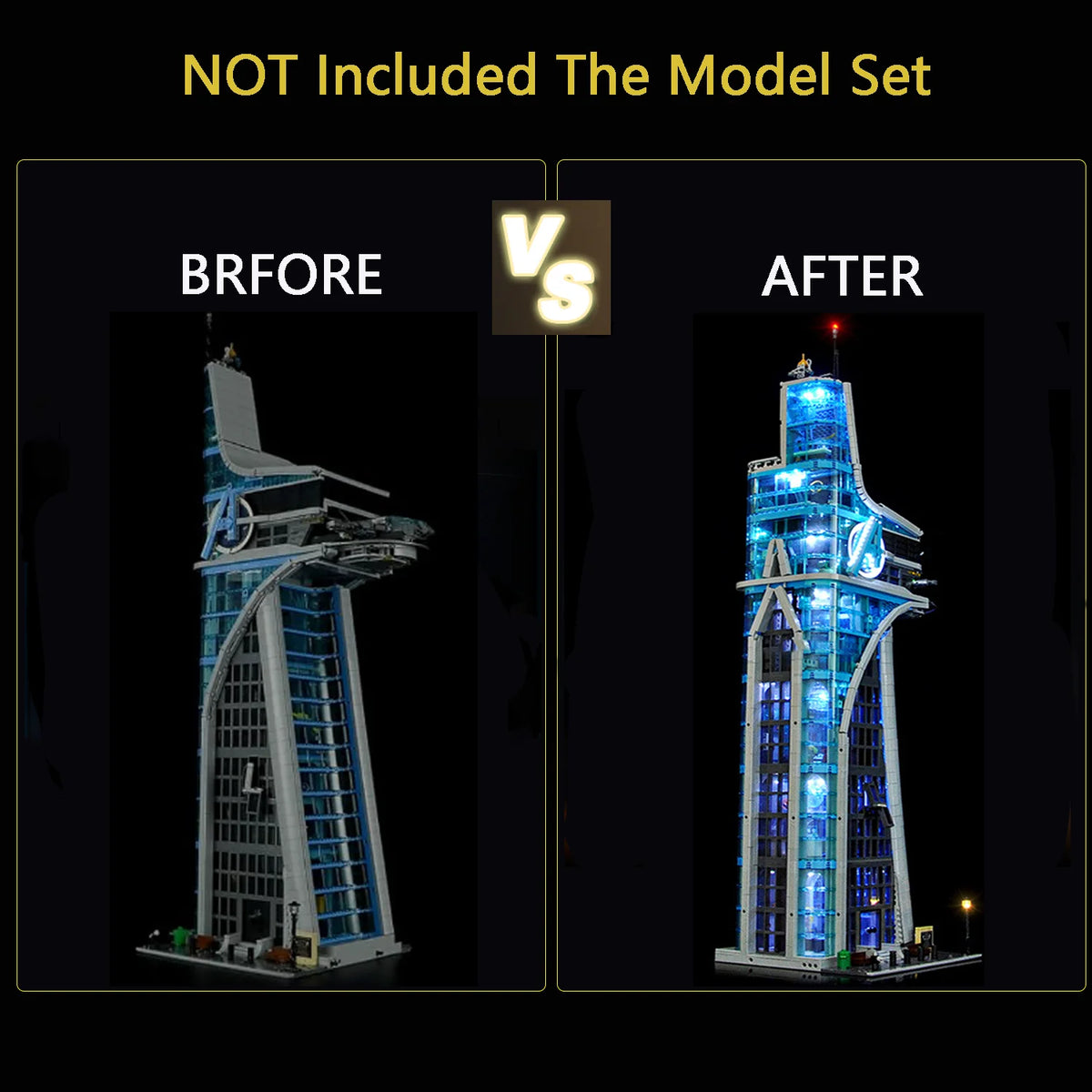 LYBMTWF LED Lighting Kit Compatible with Lego 76269 Tower Battle Buiding Blocks   (NOT Include The Model Bricks)