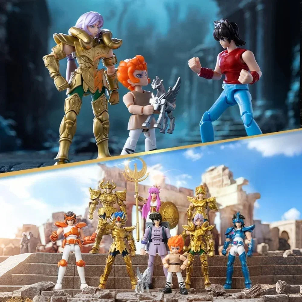 Blokees Saint Seiya Galaxy V3 Blind Box - Action Figure Toy Assembly Model Kit Featuring Saori Kido Athena Shiryu Mu Death Mask