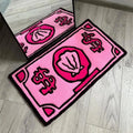VIKAMA Coin Pattern Carpet Spongebob Bedroom Living Room Side Rug Entry Door Mat Non-Wrinkle Anti-Slip Home Decoration