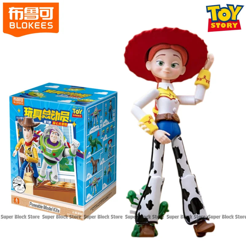 Blokees Toy Story Action Figure Model Kit Woody Buzz Lightyear Jessie Rex Aliens Movable Assembly  Cartoon Collectible Toy Gift