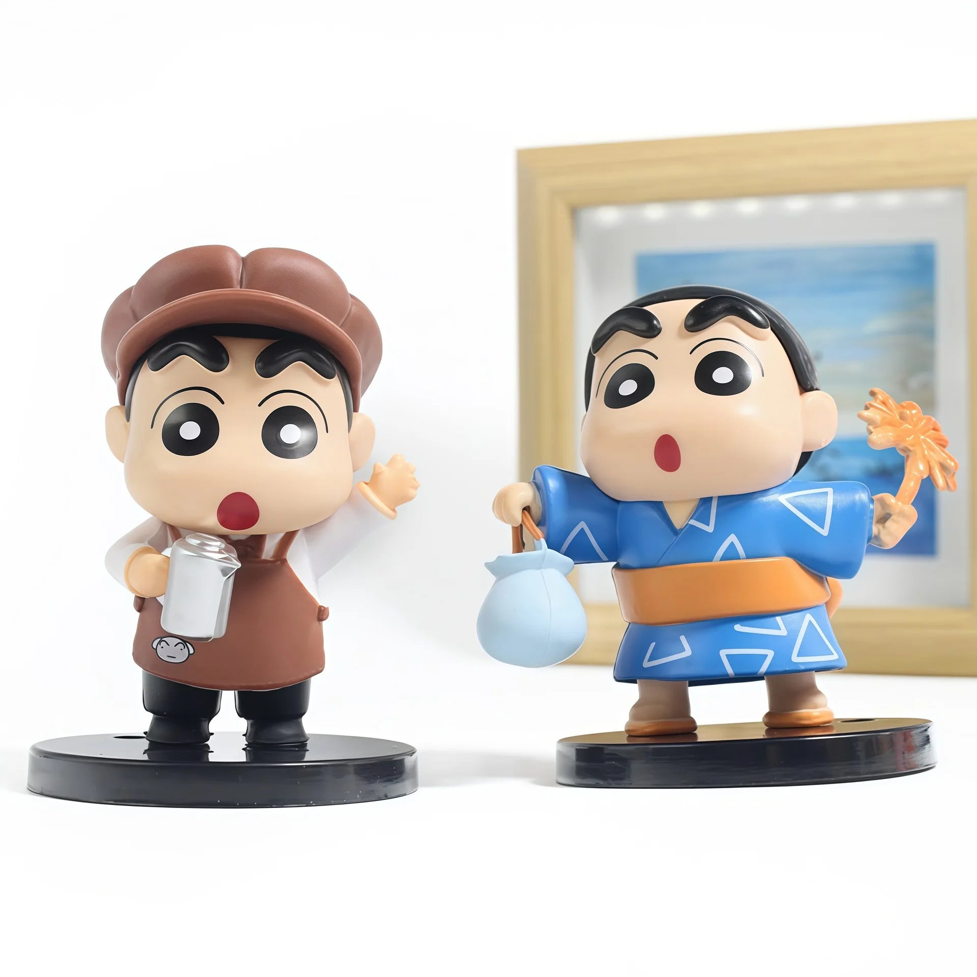 10pcs/Set Crayon Shin-chan Action Figure Toy Delicious Spring Daybu Shin-chan Figurine Collectible Model Doll Fans Gifts