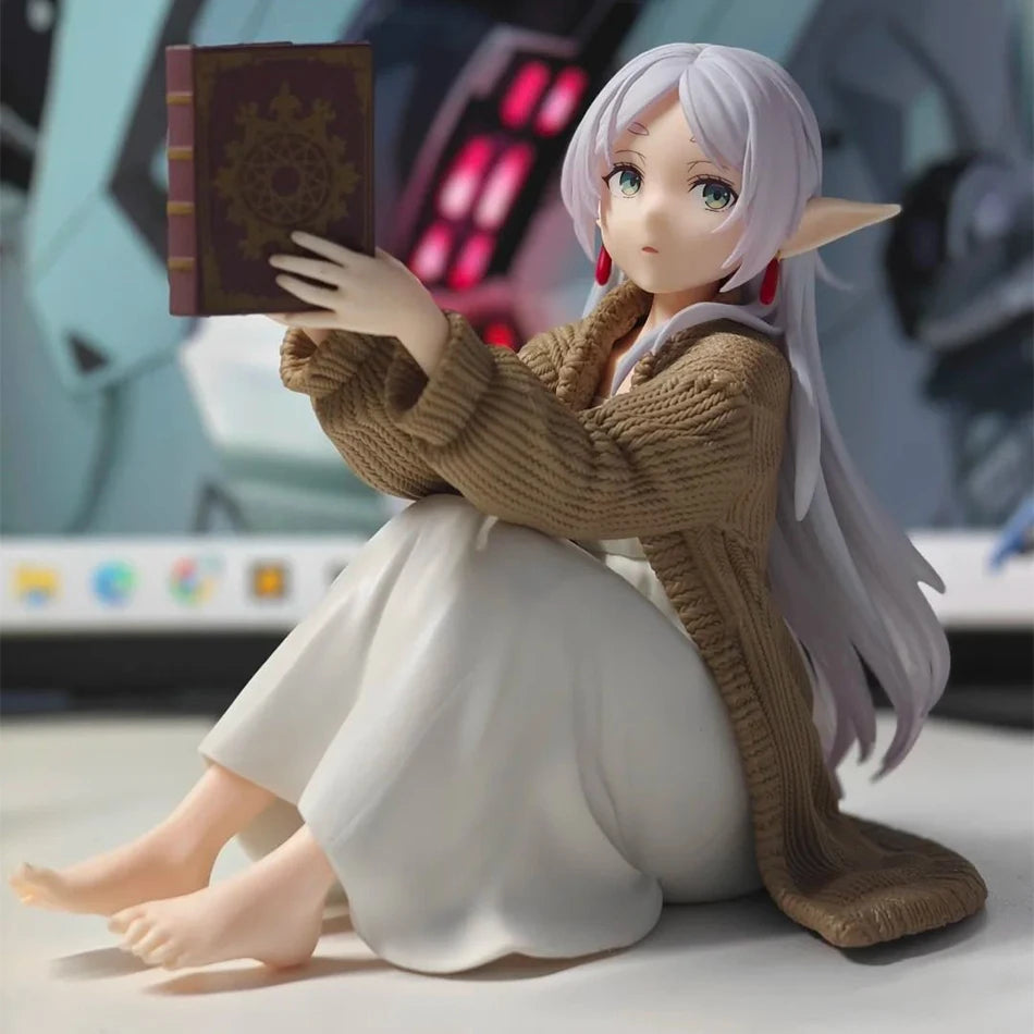 Anime Frieren ：Beyond Journey's End ReadindFrieren Anime Figure Desktop Cute Frieren PVC Action Figure Figurine Model Doll Toy