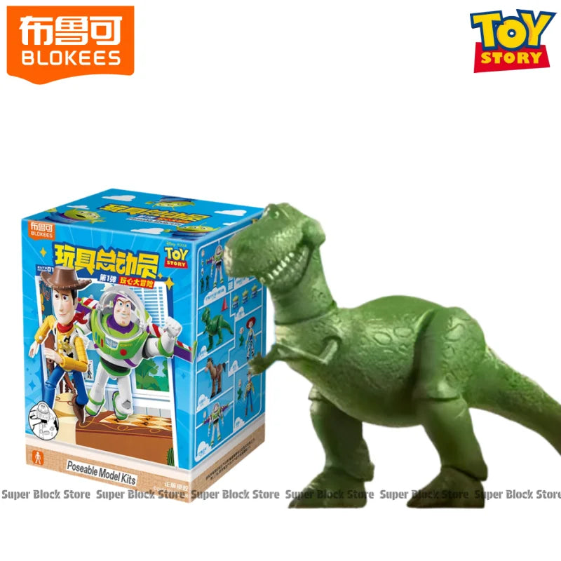 Blokees Toy Story Action Figure Model Kit Woody Buzz Lightyear Jessie Rex Aliens Movable Assembly  Cartoon Collectible Toy Gift