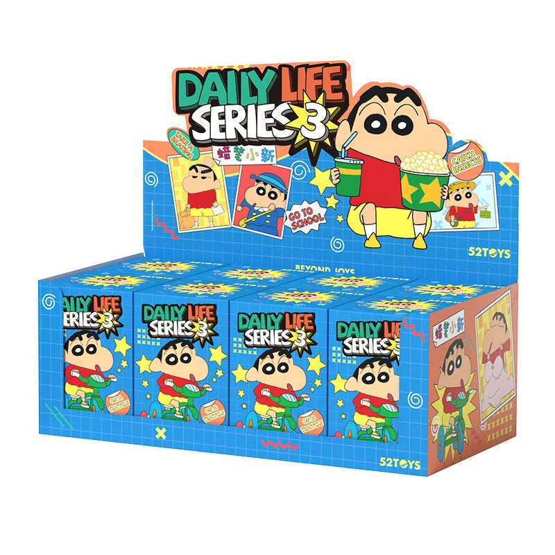 1/8PCS Crayon Shin-chan Anime Blind Box Daily Series3 Anime Doll Action Figure Model Collection Toys Handmade Ornament XMAS Gift