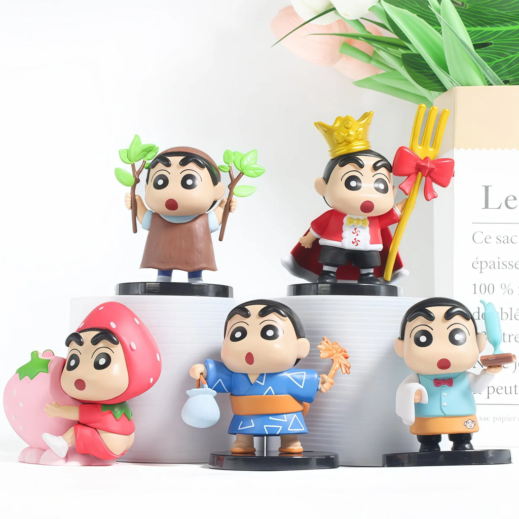 10pcs/Set Crayon Shin-chan Action Figure Toy Delicious Spring Daybu Shin-chan Figurine Collectible Model Doll Fans Gifts