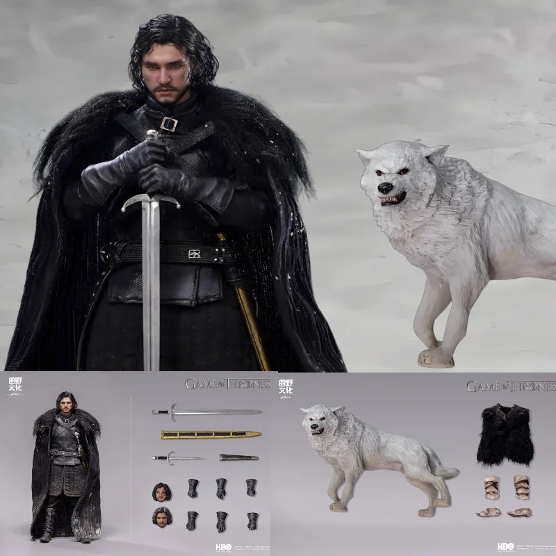 Pre-sale New Round Wild Culture Game of Thrones Jon Snow 1/12 Cloth Outfit Action Figure Display Collectible Gift