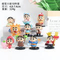 10pcs/Set Crayon Shin-chan Action Figure Toy Delicious Spring Daybu Shin-chan Figurine Collectible Model Doll Fans Gifts