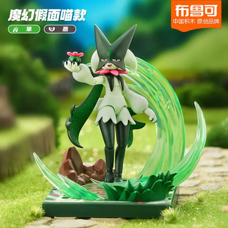Original Blokees Pokemon Pikachu Eevee Charmander Charizard Greninja Meowscarada Ceruledge Cartoon Characters Building Block Toy