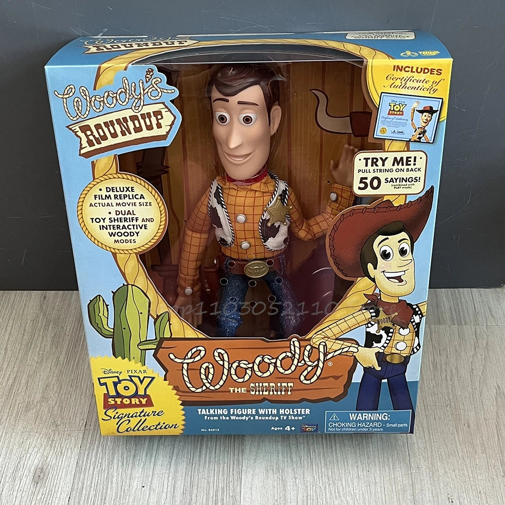 NEW Pixar Toy Story Woody Toy Story 4 Talking Woody Jessie PVC English Movie Sound Woody Roundup TV Show Toy Birthday Gifts