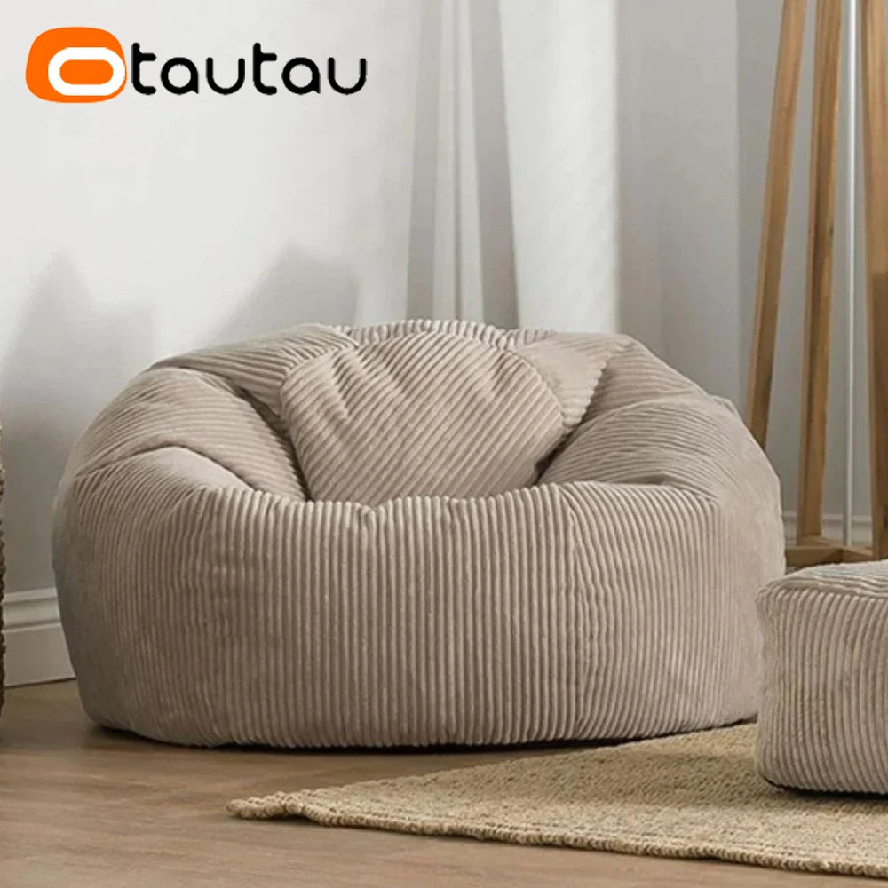 OTAUTAU Corduroy Bean Bag Cover DD025【No Filler Inside! You Need To Buy Filler By Yourself !】