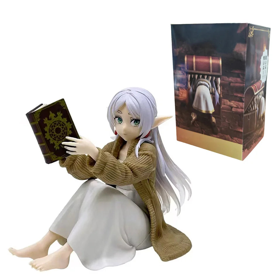 Anime Frieren ：Beyond Journey's End ReadindFrieren Anime Figure Desktop Cute Frieren PVC Action Figure Figurine Model Doll Toy