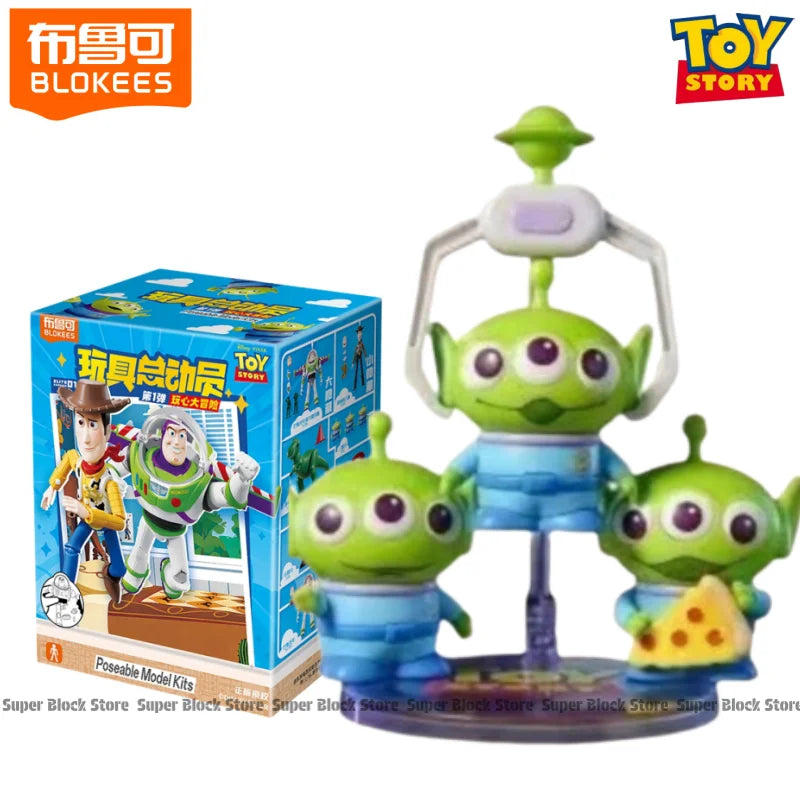Blokees Toy Story Action Figure Model Kit Woody Buzz Lightyear Jessie Rex Aliens Movable Assembly  Cartoon Collectible Toy Gift