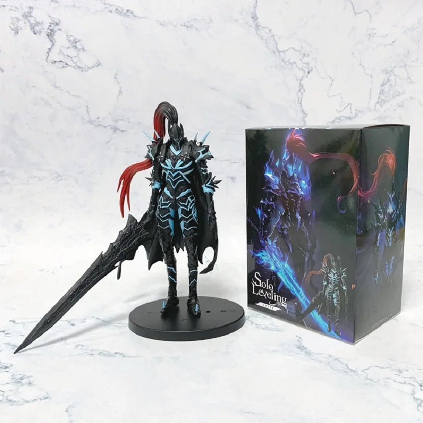 21cm Solo Level Up Shadow Monarch Anime Figure Cha Hae-In Action Figure Q Version Igris/Beru Figurine PVC Collection Toys Gift