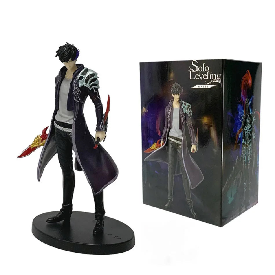 21cm Solo Level Up Shadow Monarch Anime Figure Cha Hae-In Action Figure Q Version Igris/Beru Figurine PVC Collection Toys Gift